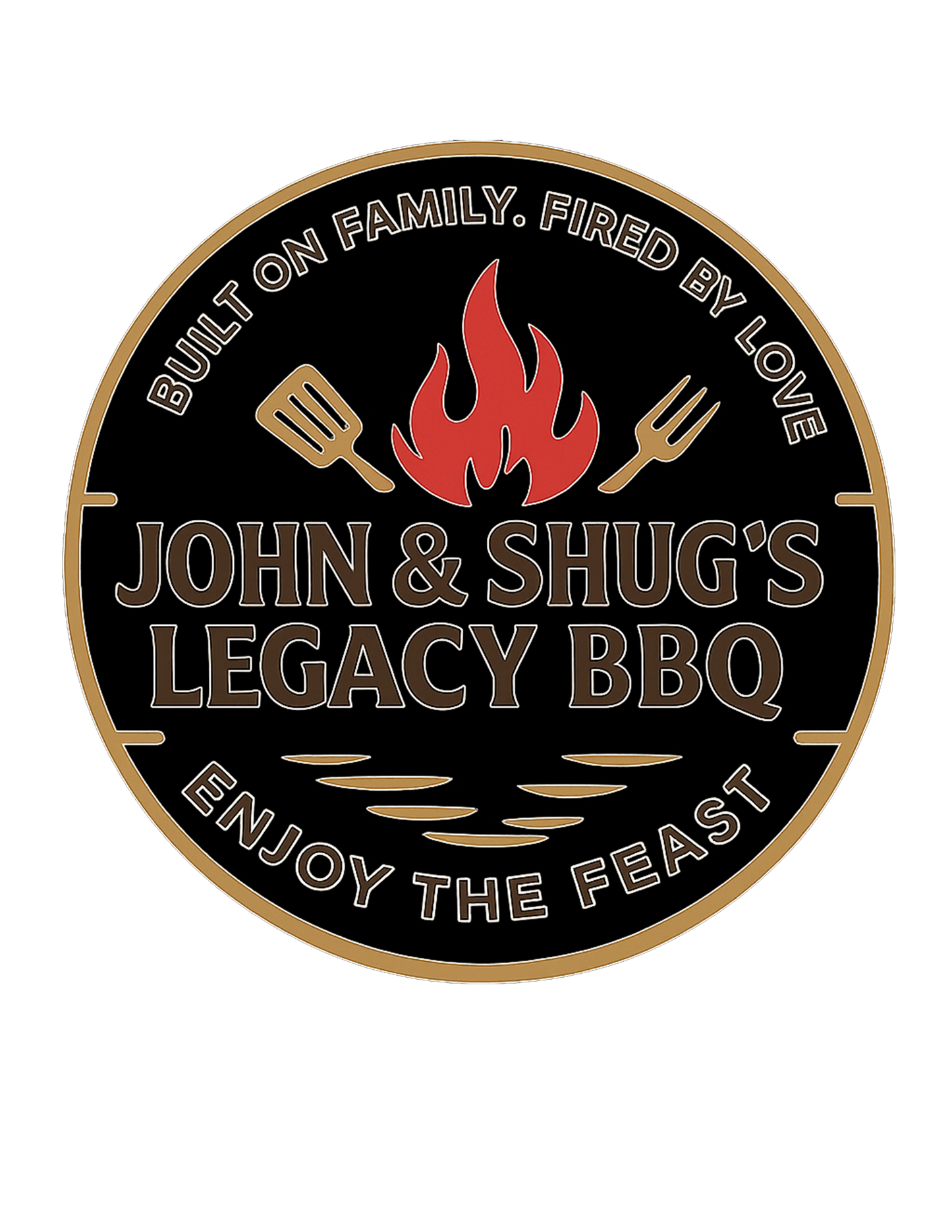 John & Shug’s Legacy BBQ “Fired by Love” Tee